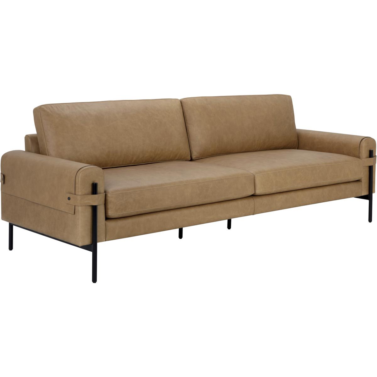 SUNPAN 111424 Camus Ludlow Sesame Leather Sofa